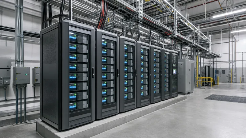 Industrial battery backup power supply installation in a clean electrical control room