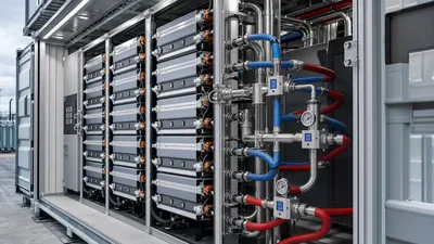 Battery thermal management system cold plate manifold connected to high-voltage energy storage racks
