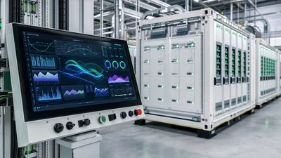 BESS software control interface displaying real-time battery energy storage telemetry and system diagnostics