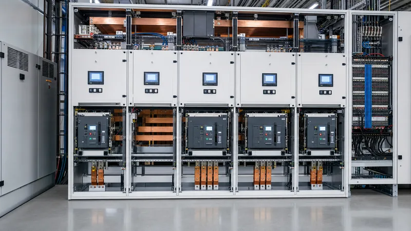 Low voltage products inside an industrial distribution switchboard compartment