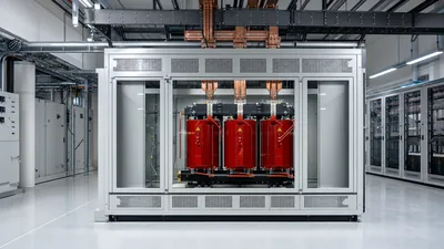 High-efficiency dry-type transformers for data centers installed in a mission-critical power distribution room