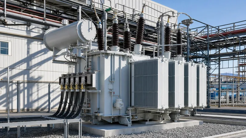 Industrial electrical transformers generations power of the primes substation installation