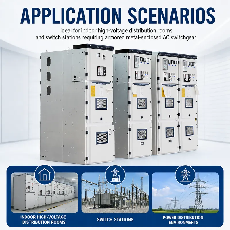 10–33kV Metal-Clad MV/HV Switchgear Cabinet (4000A, KYN28 Type, IP65) — typical application