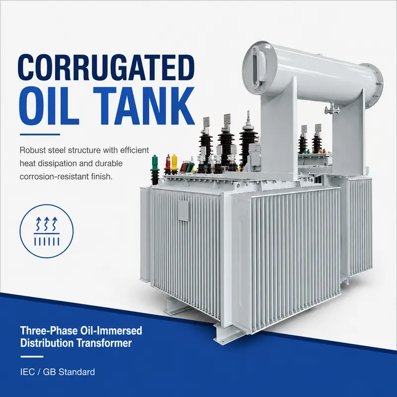1000kVA 6.6kV/415V Low-Loss Three-Phase Oil-Immersed Distribution Transformer — construction and materials detail