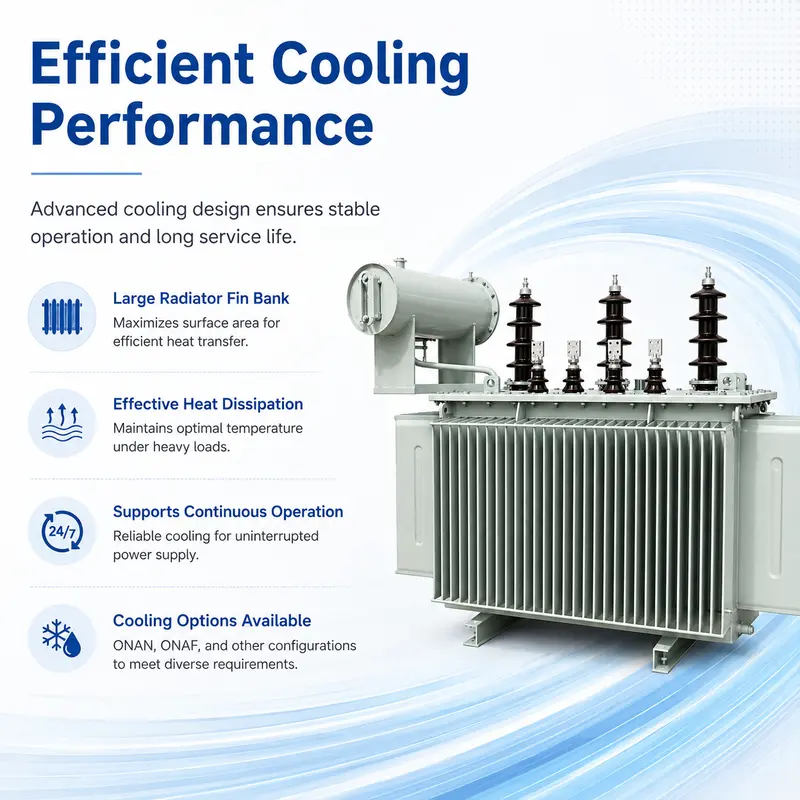 11/33kV Three-Phase Oil-Immersed Power Transformer (1000kVA–10MVA, Copper Winding) — specification and nameplate detail