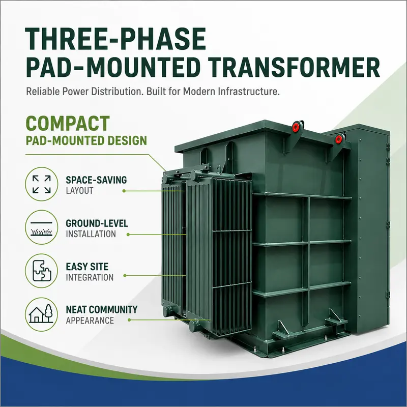 1500kVA Three-Phase Pad-Mounted Transformer (13.8kV to 400/230V, Loop Feed) — construction and materials detail