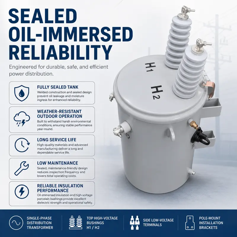 167 kVA Low-Loss Toroidal Single-Phase Pole-Mounted Distribution Transformer — typical application