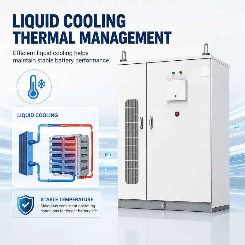 372kWh Liquid-Cooled Energy Storage System — Integrated Battery Cabinet — liquid cooling system