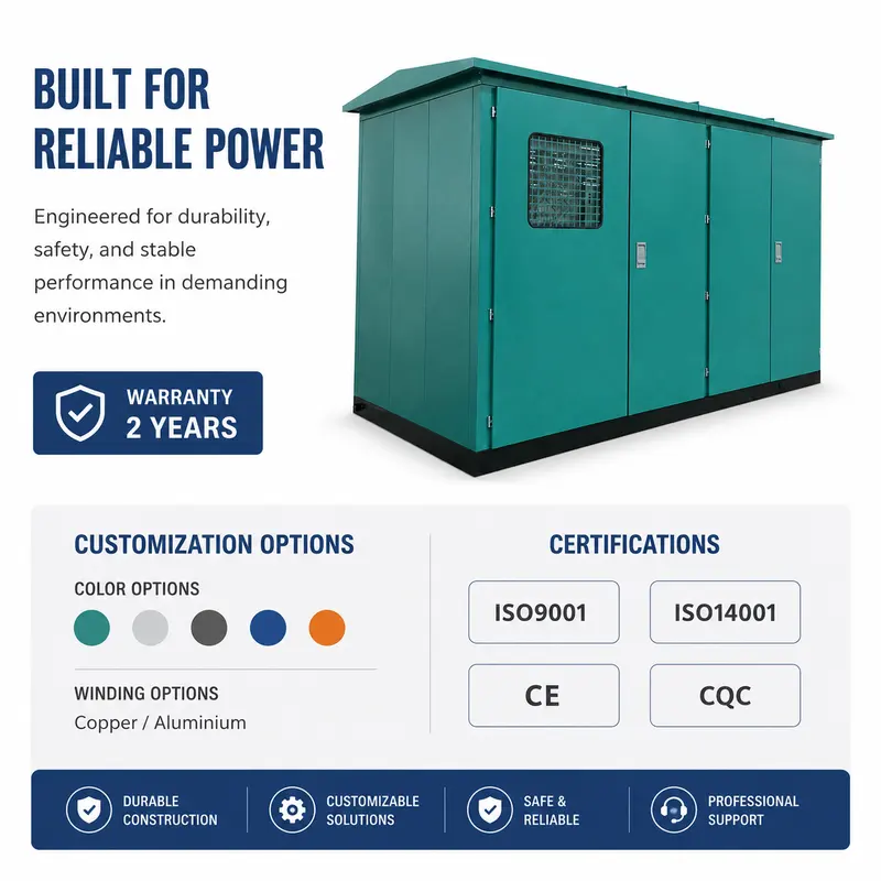 4000 / 5000 kVA 25–35 kV Oil-type Compact Box Substation — customisation options