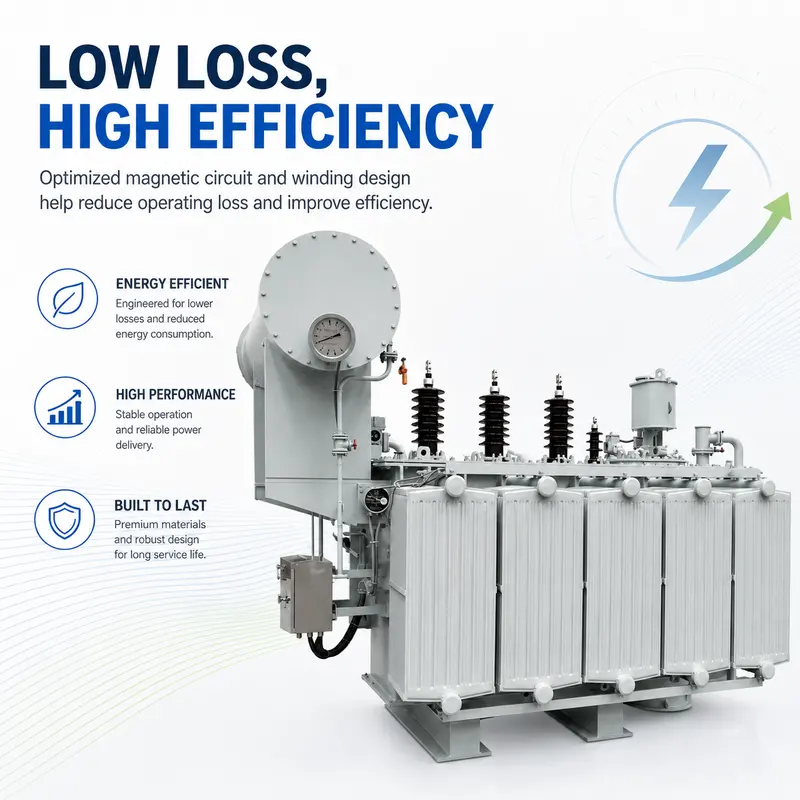 4000kVA 35/10.5kV Three-Phase Oil-Immersed Power Transformer — safety and protection features