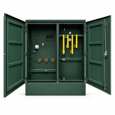 50/100kVA Three-Phase Pad-Mounted Transformer (15/20kV to 400/415/440V, UL Listed) — product photo on white background