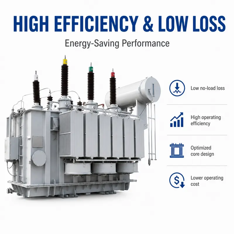 66 / 220 kV Three-Winding Oil-Immersed Substation Power Transformer — construction and materials detail