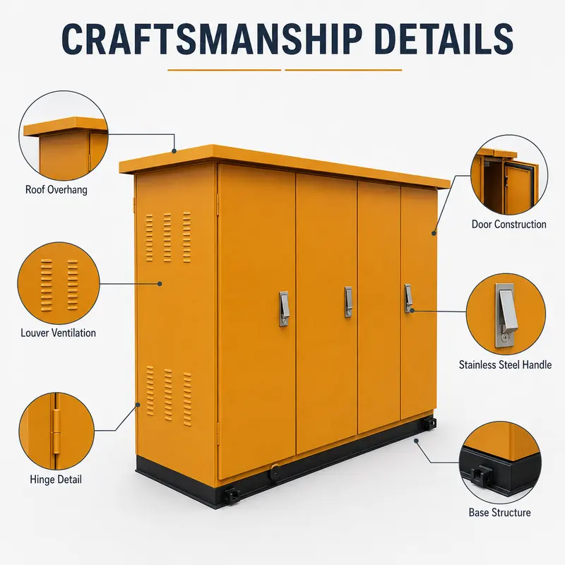 750 / 1000 / 2550 kVA American-style Compact Substation — workmanship detail