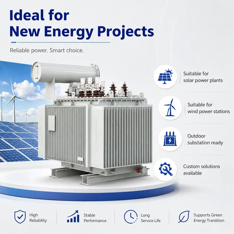 800/1600kVA 11kV/440V Three-Phase Oil-Immersed Step-Down Transformer — construction and materials detail