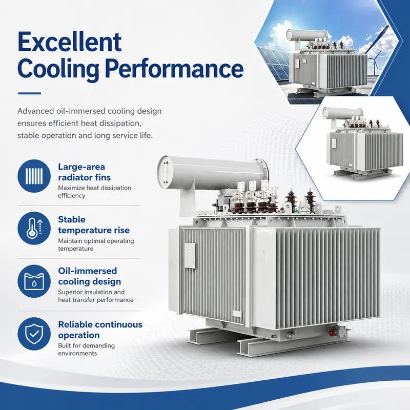800/1600kVA 11kV/440V Three-Phase Oil-Immersed Step-Down Transformer — specification and nameplate detail