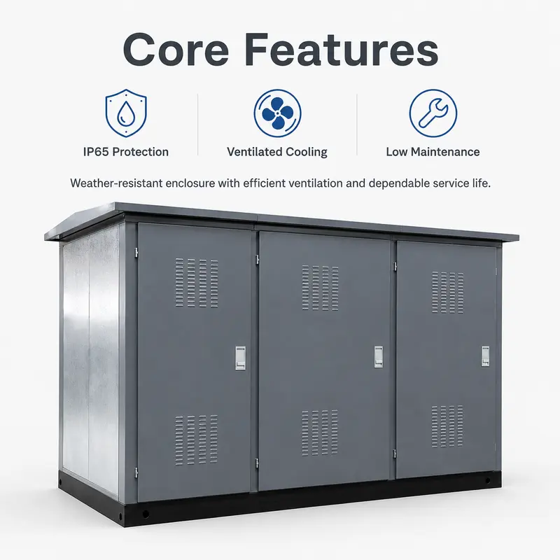 800 kVA 15/0.4 kV EEU-Standard Compact Box Substation — safety and protection features