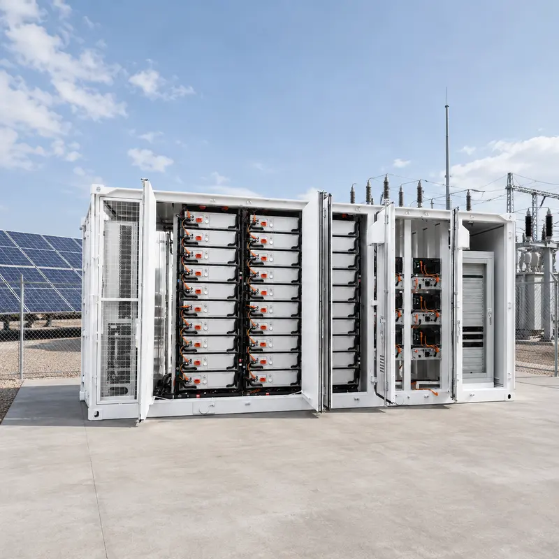 BESS LiFePO4 Solar Battery Storage, 1000kWh–5MWh / 1MW (10ft/20ft Container, IP67) installed on site