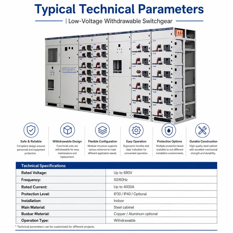Customized Three-Phase 12kV Low Voltage Switchgear Cabinet (GCS, IP65, Energy Saving) — workmanship detail