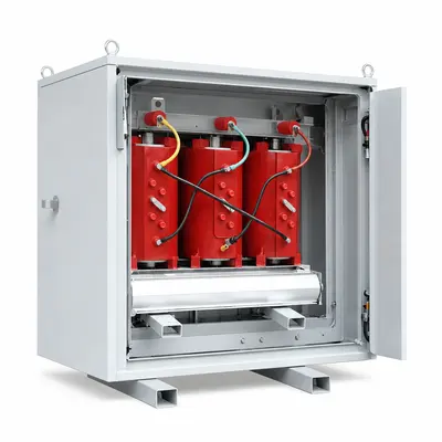 Epoxy Resin Cast Dry-Type Power Transformer, 630kVA, 15kV/380V (Copper Coil, Enclosed) — product photo on white background