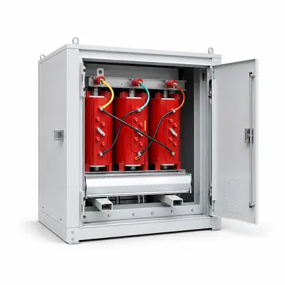 Factory Outlet 630kVA Three-Phase High-Voltage Dry-Type Transformer (15kV/400V, Enclosed) — product photo on white background