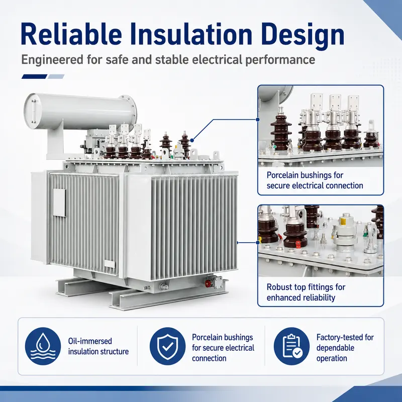 High-Efficiency 33kV 2500kVA Energy-Saving Oil-Immersed Distribution Transformer (Copper Winding) — safety and protection features