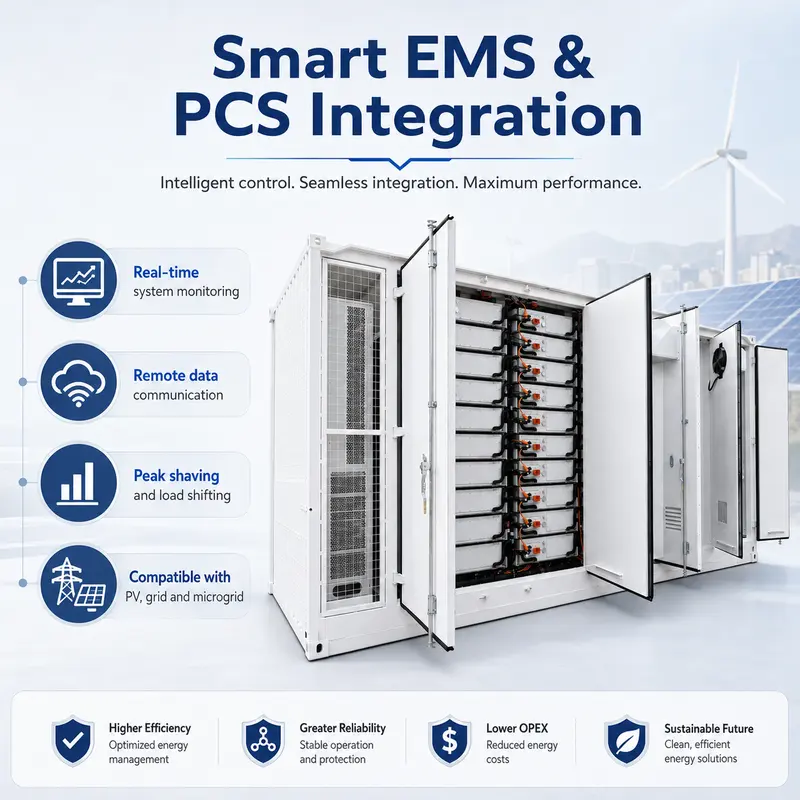 LiFePO4 Containerized BESS, 1MWh–6MWh / 1000kW (Liquid-Cooled, IP67) — typical application