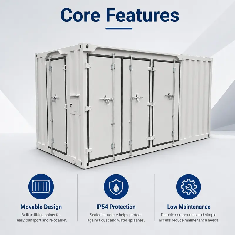 Movable 3150 kVA 6.3/0.8 kV Prefabricated Container Substation — safety and protection features