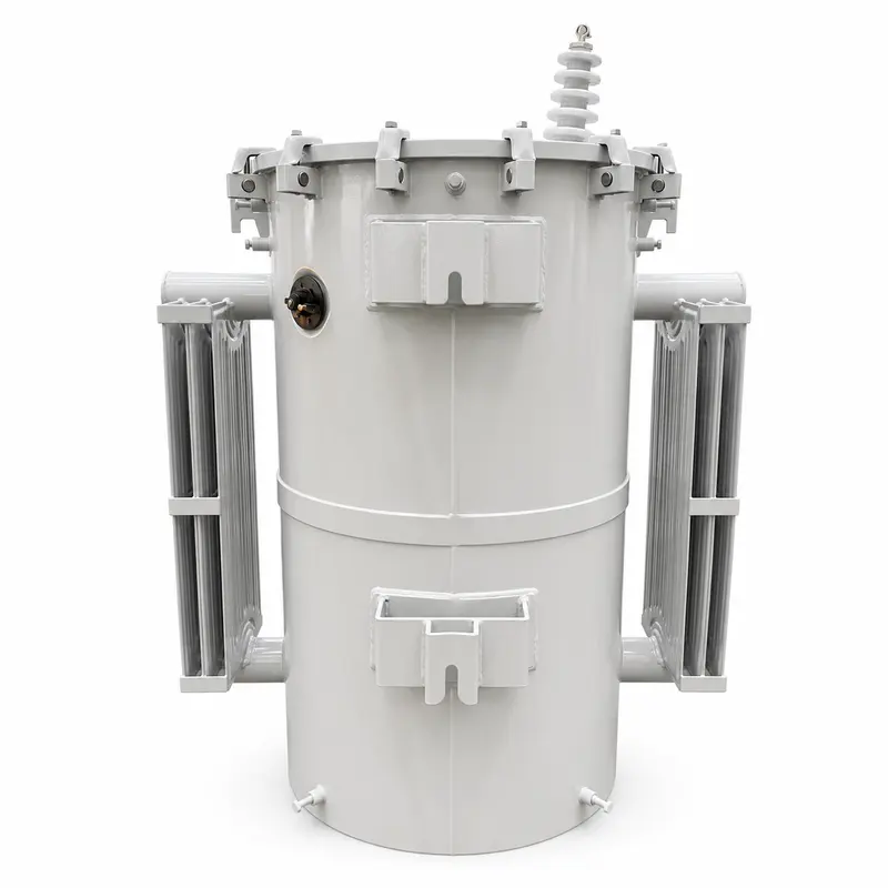 Oil-Filled 250 kVA CSP Single-Phase Pole-Mounted Distribution Transformer — product photo on white background