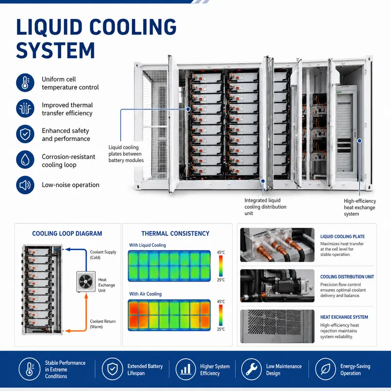Outdoor BESS 20FT Container, 1MW / 500kWh–1000kWh (Liquid-Cooled, IP67) — workmanship detail