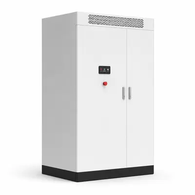 Outdoor Liquid-Cooled Battery Cluster Converged Cabinet — 6000-Cycle Energy Storage System — product photo on white background