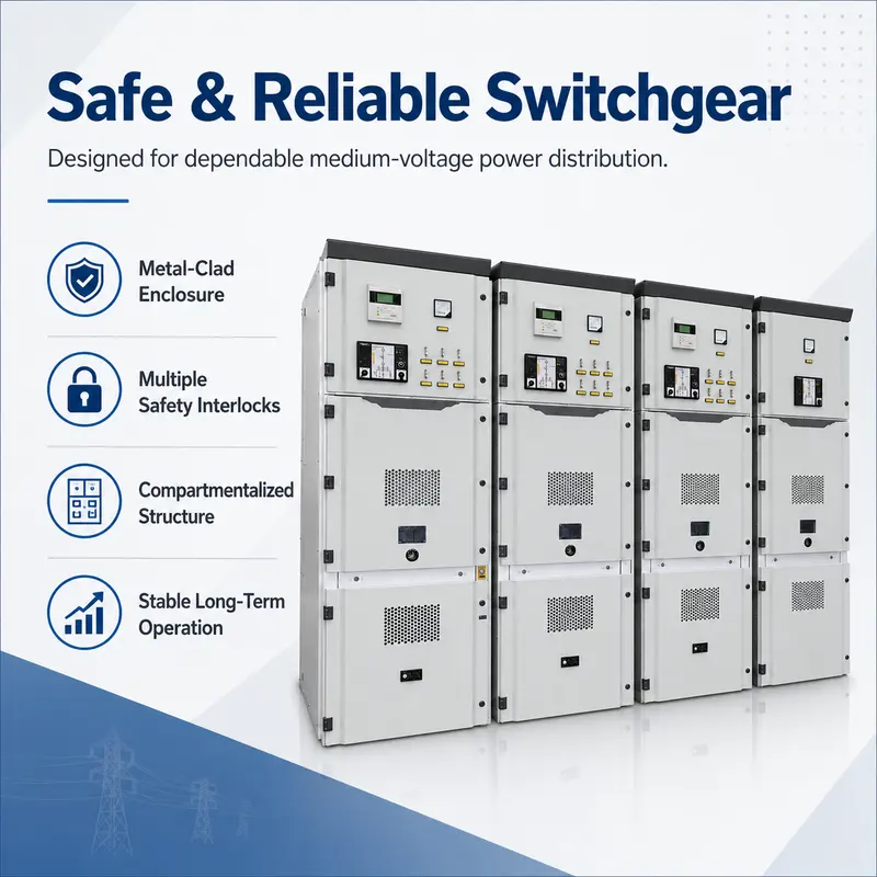 Smart 12–35kV Metal-Clad Switchboard / Distribution Panel, 4000A, IP65 — construction and materials detail