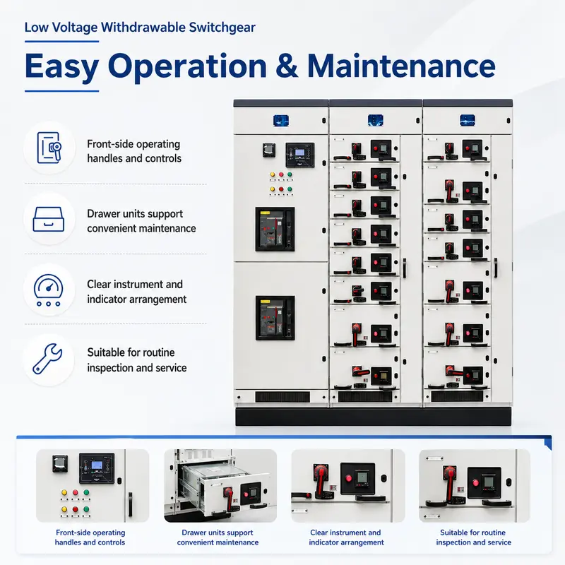 Smart MCC Main Power Distribution Switchgear (GCS Withdrawable, IP65, Energy Saving) — typical application