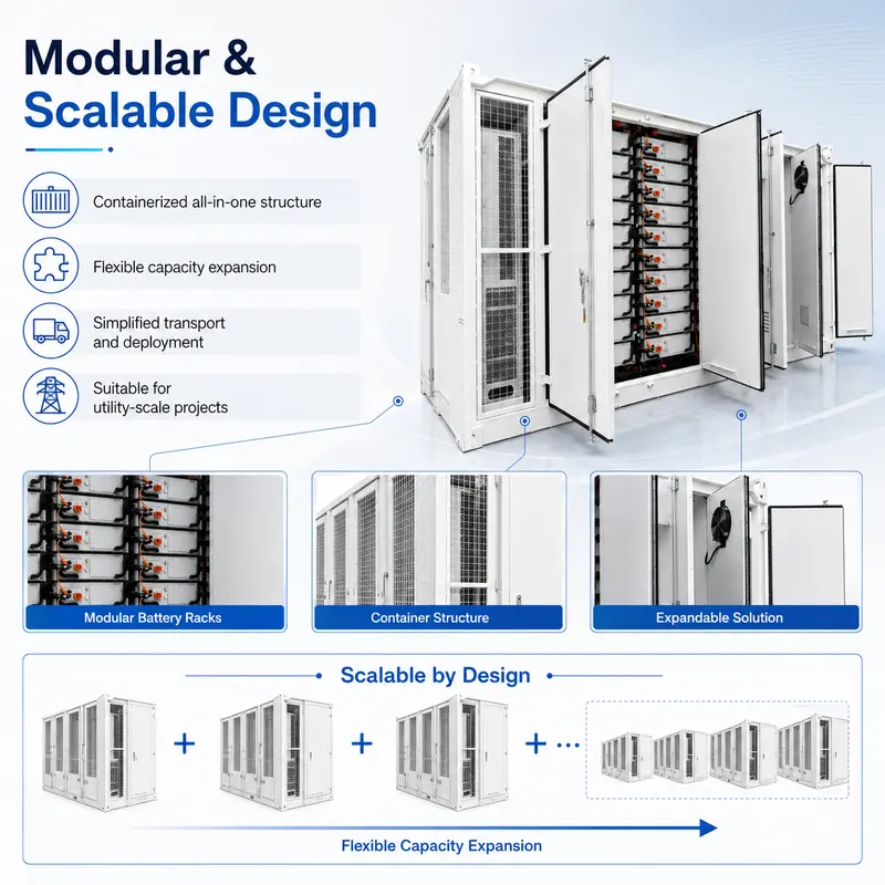 Solar Energy Storage Battery System, 500kW–1000kW / 1MWh–8MWh (Liquid-Cooled, IP67) — safety and protection features